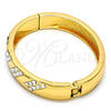 Aro Individual 07.252.0012.05.GT Tono Dorado, con Blanca Cristal, Pulido, Tono Dorado (12 MM Thickness, Size 5 (2.50 Diameter))