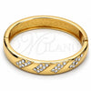 Aro Individual 07.252.0012.05.GT Tono Dorado, con Blanca Cristal, Pulido, Tono Dorado (12 MM Thickness, Size 5 (2.50 Diameter))