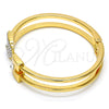 Aro Individual 07.252.0013.04.GT Tono Dorado, con Blanca Cristal, Pulido, Tono Dorado (10 MM Thickness, One size fits all)