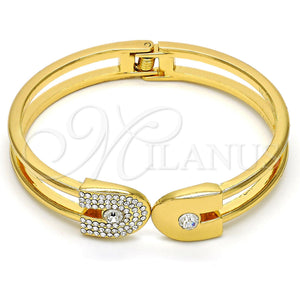 Aro Individual 07.252.0013.04.GT Tono Dorado, con Blanca Cristal, Pulido, Tono Dorado (10 MM Thickness, One size fits all)
