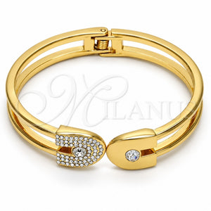 Aro Individual 07.252.0013.04.GT Tono Dorado, con Blanca Cristal, Pulido, Tono Dorado (10 MM Thickness, One size fits all)