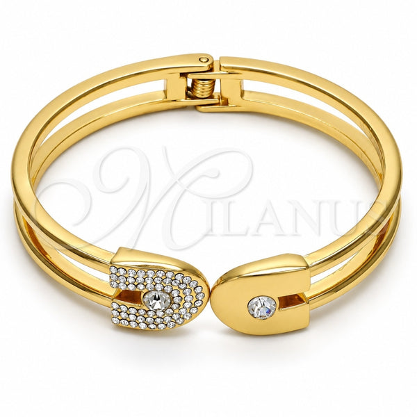 Aro Individual 07.252.0013.04.GT Tono Dorado, con Blanca Cristal, Pulido, Tono Dorado (10 MM Thickness, One size fits all)