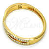 Aro Individual 07.252.0014.05.GT Tono Dorado, con Blanca Cristal, Pulido, Tono Dorado (06 MM Thickness, Size 5 (2.50 Diameter))