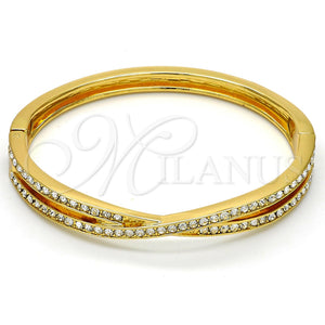 Aro Individual 07.252.0014.05.GT Tono Dorado, con Blanca Cristal, Pulido, Tono Dorado (06 MM Thickness, Size 5 (2.50 Diameter))