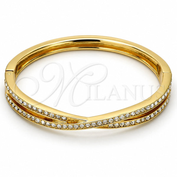 Aro Individual 07.252.0014.05.GT Tono Dorado, con Blanca Cristal, Pulido, Tono Dorado (06 MM Thickness, Size 5 (2.50 Diameter))