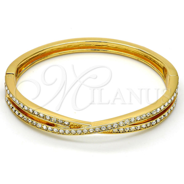 Aro Individual 07.252.0014.05.GT Tono Dorado, con Blanca Cristal, Pulido, Tono Dorado (06 MM Thickness, Size 5 (2.50 Diameter))