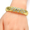 Aro Individual 07.252.0015.05.GT Tono Dorado, con Blanca Cristal, Pulido, Tono Dorado (14 MM Thickness, Size 5 (2.50 Diameter))