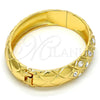Aro Individual 07.252.0015.05.GT Tono Dorado, con Blanca Cristal, Pulido, Tono Dorado (14 MM Thickness, Size 5 (2.50 Diameter))