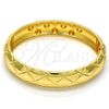 Aro Individual 07.252.0015.05.GT Tono Dorado, con Blanca Cristal, Pulido, Tono Dorado (14 MM Thickness, Size 5 (2.50 Diameter))