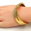 Aro Individual 07.252.0016.GT Tono Dorado, con Blanca Cristal, Pulido, Tono Dorado (14 MM Thickness, One size fits all)