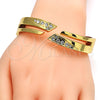 Aro Individual 07.252.0016.GT Tono Dorado, con Blanca Cristal, Pulido, Tono Dorado (14 MM Thickness, One size fits all)