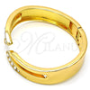 Aro Individual 07.252.0016.GT Tono Dorado, con Blanca Cristal, Pulido, Tono Dorado (14 MM Thickness, One size fits all)