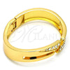 Aro Individual 07.252.0016.GT Tono Dorado, con Blanca Cristal, Pulido, Tono Dorado (14 MM Thickness, One size fits all)