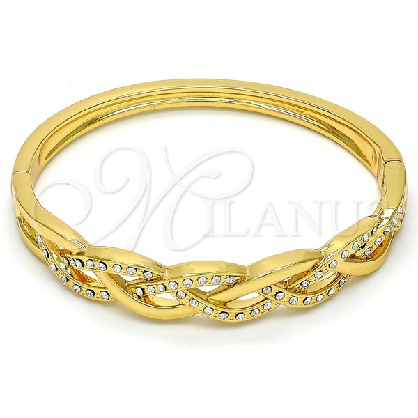 Aro Individual 07.252.0020.05.GT Tono Dorado, con Blanca Cristal, Pulido, Tono Dorado (05 MM Thickness, Size 5 (2.50 Diameter))
