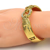 Aro Individual 07.252.0021.05.GT Tono Dorado, con Blanca Cristal, Pulido, Tono Dorado (15 MM Thickness, Size 5 (2.50 Diameter))