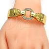 Aro Individual 07.252.0021.05.GT Tono Dorado, con Blanca Cristal, Pulido, Tono Dorado (15 MM Thickness, Size 5 (2.50 Diameter))