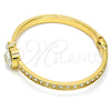 Aro Individual 07.252.0023.05.GT Tono Dorado, con Blanca Cristal, Pulido, Tono Dorado (05 MM Thickness, Size 5 (2.50 Diameter))