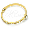 Aro Individual 07.252.0023.05.GT Tono Dorado, con Blanca Cristal, Pulido, Tono Dorado (05 MM Thickness, Size 5 (2.50 Diameter))