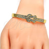 Aro Individual 07.252.0026.04.GT Tono Dorado, con Blanca Cristal, Pulido, Tono Dorado (05 MM Thickness, Size 4 (2.25 Diameter))