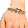 Aro Individual 07.252.0026.04.GT Tono Dorado, con Blanca Cristal, Pulido, Tono Dorado (05 MM Thickness, Size 4 (2.25 Diameter))