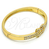 Aro Individual 07.252.0026.04.GT Tono Dorado, con Blanca Cristal, Pulido, Tono Dorado (05 MM Thickness, Size 4 (2.25 Diameter))