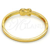 Aro Individual 07.252.0026.04.GT Tono Dorado, con Blanca Cristal, Pulido, Tono Dorado (05 MM Thickness, Size 4 (2.25 Diameter))