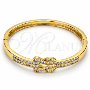 Aro Individual 07.252.0026.04.GT Tono Dorado, con Blanca Cristal, Pulido, Tono Dorado (05 MM Thickness, Size 4 (2.25 Diameter))