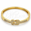 Aro Individual 07.252.0026.04.GT Tono Dorado, con Blanca Cristal, Pulido, Tono Dorado (05 MM Thickness, Size 4 (2.25 Diameter))