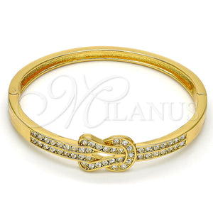 Aro Individual 07.252.0026.04.GT Tono Dorado, con Blanca Cristal, Pulido, Tono Dorado (05 MM Thickness, Size 4 (2.25 Diameter))