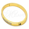 Aro Individual 07.252.0027.05.GT Tono Dorado, con Blanca Cristal, Pulido, Tono Dorado (07 MM Thickness, Size 5 (2.50 Diameter))