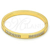 Aro Individual 07.252.0027.05.GT Tono Dorado, con Blanca Cristal, Pulido, Tono Dorado (07 MM Thickness, Size 5 (2.50 Diameter))