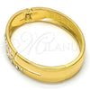 Aro Individual 07.252.0028.05.GT Tono Dorado, con Blanca Cristal, Pulido, Tono Dorado (13 MM Thickness, Size 5 (2.50 Diameter))