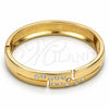 Aro Individual 07.252.0028.05.GT Tono Dorado, con Blanca Cristal, Pulido, Tono Dorado (13 MM Thickness, Size 5 (2.50 Diameter))