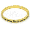 Aro Individual 07.252.0030.05.GT Tono Dorado, Diseño de Corazón, Esmaltado Negro, Tono Dorado (07 MM Thickness, Size 5 (2.50 Diameter))