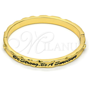 Aro Individual 07.252.0032.05.GT Oro Laminado, Diseño de Corazón, Esmaltado Negro, Tono Dorado (07 MM Thickness, Size 5 (2.50 Diameter))