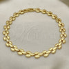 Tobillera Elegante 03.210.0026.10 Oro Laminado, Pulido, Tono Dorado (08 MM Thickness, 10 Inches Length)