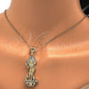 Dije Religioso 05.120.0059 Oro Laminado, Diseño de San Lazaro, con Zirconia Cubica Blanca, Pulido, Tono Dorado