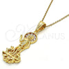 Dije Religioso 05.120.0059 Oro Laminado, Diseño de San Lazaro, con Zirconia Cubica Blanca, Pulido, Tono Dorado