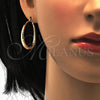 Argolla Mediana 02.170.0084.30 Oro Laminado, Diseño de Hueco, Diamantado, Tono Dorado