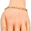 Pulsera Elegante 03.213.0030.08.GT Oro Laminado, Diseño de Tortuga y Mariner, Pulido, Tono Dorado (06 MM Thickness, 8 Inches Length)