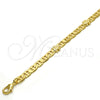 Pulsera Elegante 03.213.0030.08.GT Oro Laminado, Diseño de Tortuga y Mariner, Pulido, Tono Dorado (06 MM Thickness, 8 Inches Length)