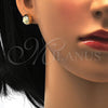 Arete Dormilona 02.100.0054 Oro Laminado, Diamantado, Tono Dorado