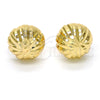 Arete Dormilona 02.100.0054 Oro Laminado, Diamantado, Tono Dorado