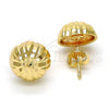 Arete Dormilona 02.100.0054 Oro Laminado, Diamantado, Tono Dorado