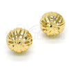Arete Dormilona 02.100.0054 Oro Laminado, Diamantado, Tono Dorado
