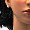 Arete Dormilona 02.100.0055 Oro Laminado, Diamantado, Tono Dorado