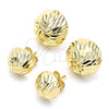 Arete Dormilona 02.100.0055 Oro Laminado, Diamantado, Tono Dorado