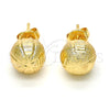 Arete Dormilona 02.100.0060 Oro Laminado, Mate, Tono Dorado