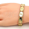Pulsera Elegante 03.253.0014.09 Oro Laminado, Diseño de Elefante, Pulido, Tono Dorado (11 MM Thickness, 9 Inches Length)