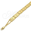 Pulsera Elegante 03.253.0014.09 Oro Laminado, Diseño de Elefante, Pulido, Tono Dorado (11 MM Thickness, 9 Inches Length)